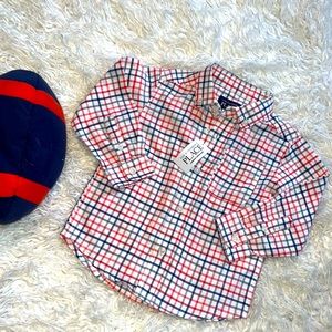 NWT Children’s Place Collared Plaid Shirt Sz 18-24 month